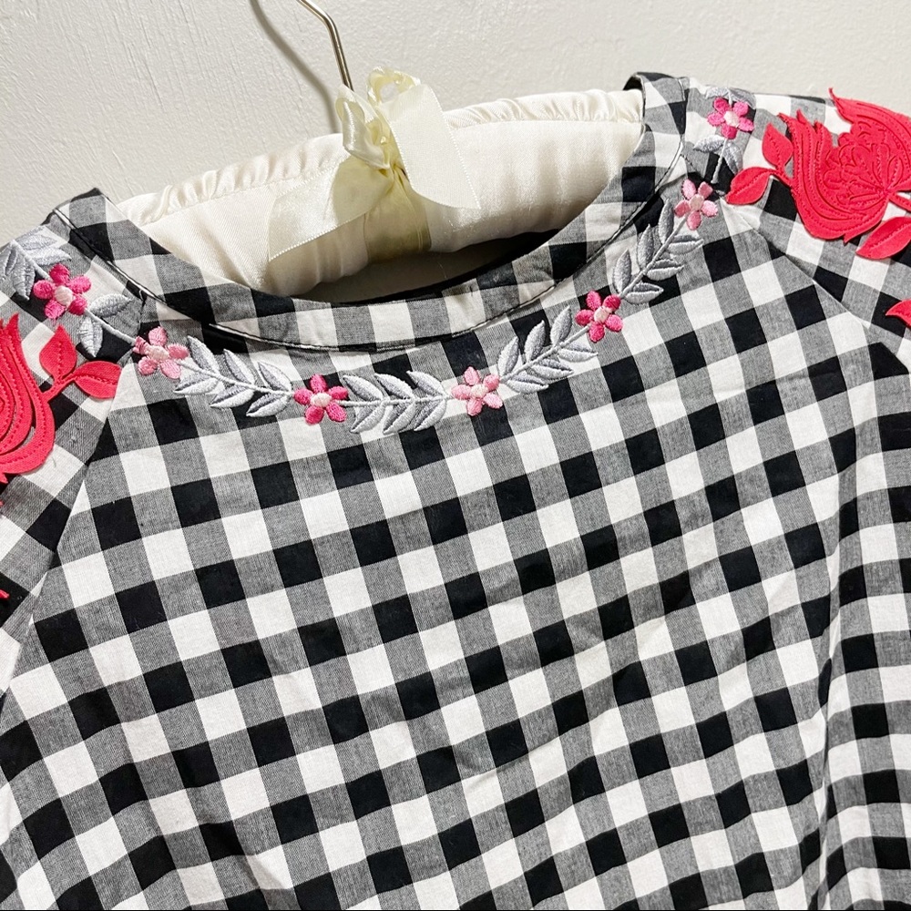 ANTHROPOLOGIE PANKAJ & NIDHI Gingham Peplum Top - Picture 6 of 10